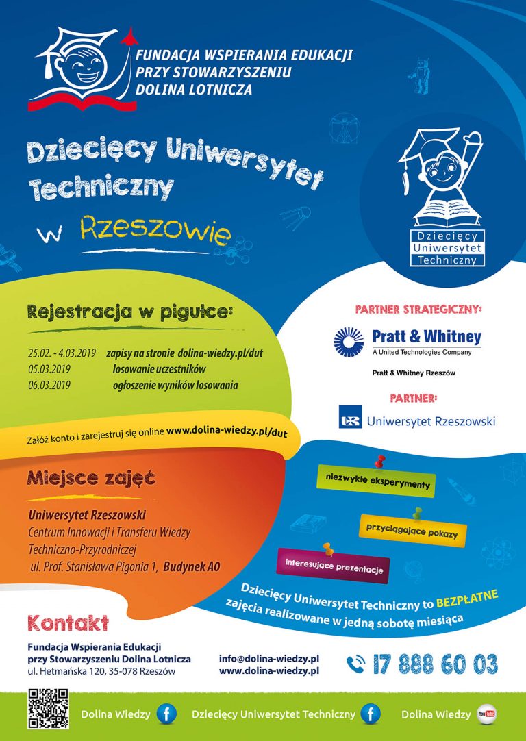 Read more about the article Ruszają zapisy na semestr letni  Dziecięcego Uniwersytetu Technicznego﻿