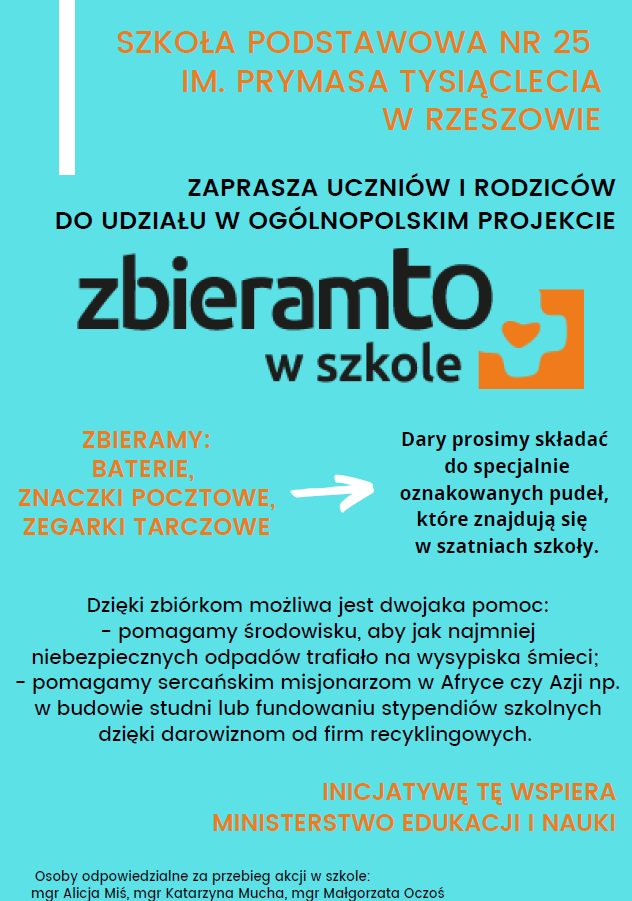Read more about the article AKCJA „ZBIERAM TO W SZKOLE”
