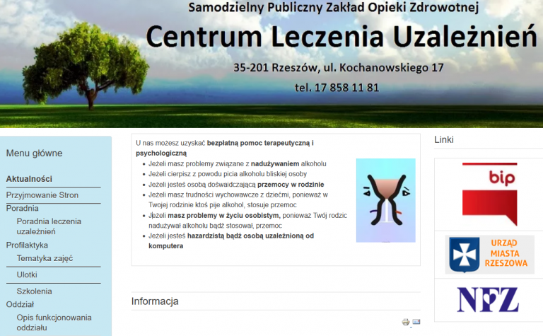 Read more about the article Oferta SP ZOZ Centrum Leczenia UzaleÅ¼nieÅ„ w Rzeszowie