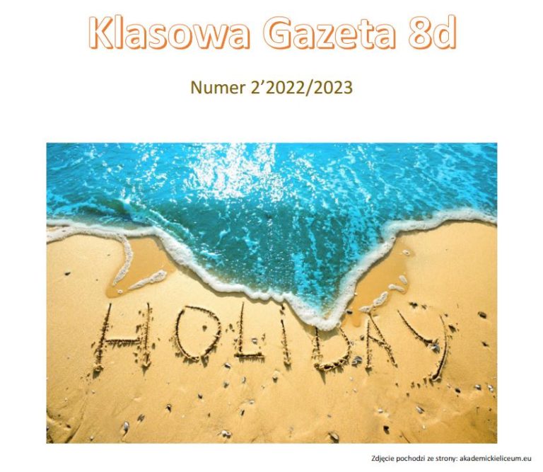 Read more about the article Klasowa Gazeta 8d Numer 2’2022/2023