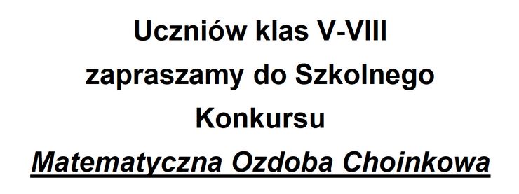 You are currently viewing Szkolny Konkurs Matematyczna Ozdoba Choinkowa